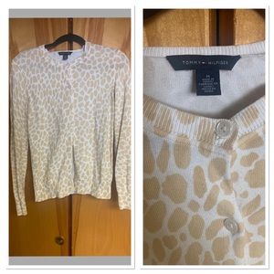 White and Cream Animal Print Cardigan